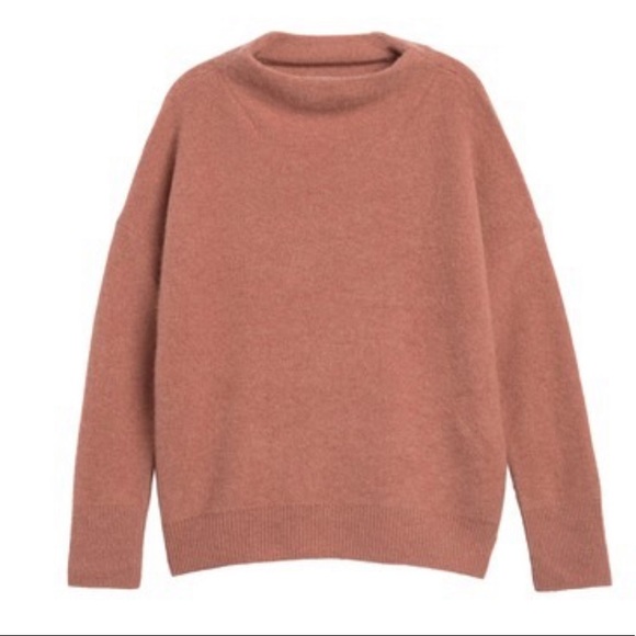 Vince Sweaters - Vince Funnel Neck Cashmere Sweater Vintage Rose